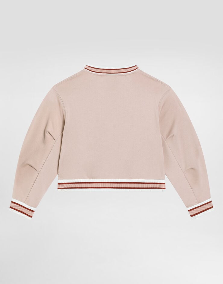 Dolce & Gabbana Jersey sweatshirt with DG print Pink L5JWBSG7PHC