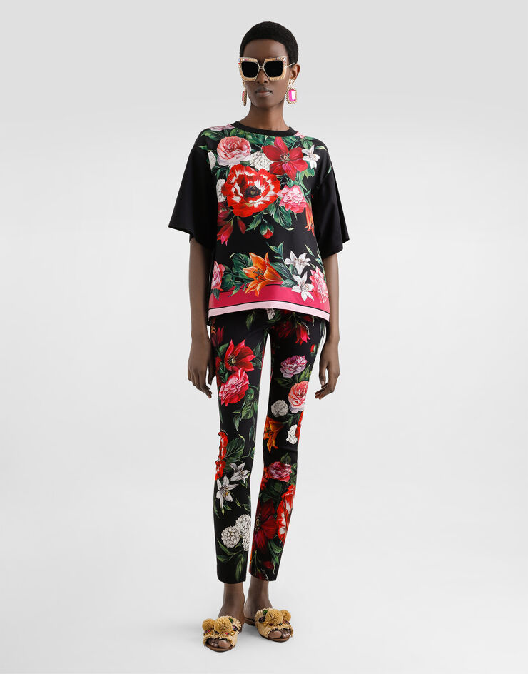 Dolce & Gabbana Short-sleeved t-shirt with foulard Black F8V74ZGDDCG