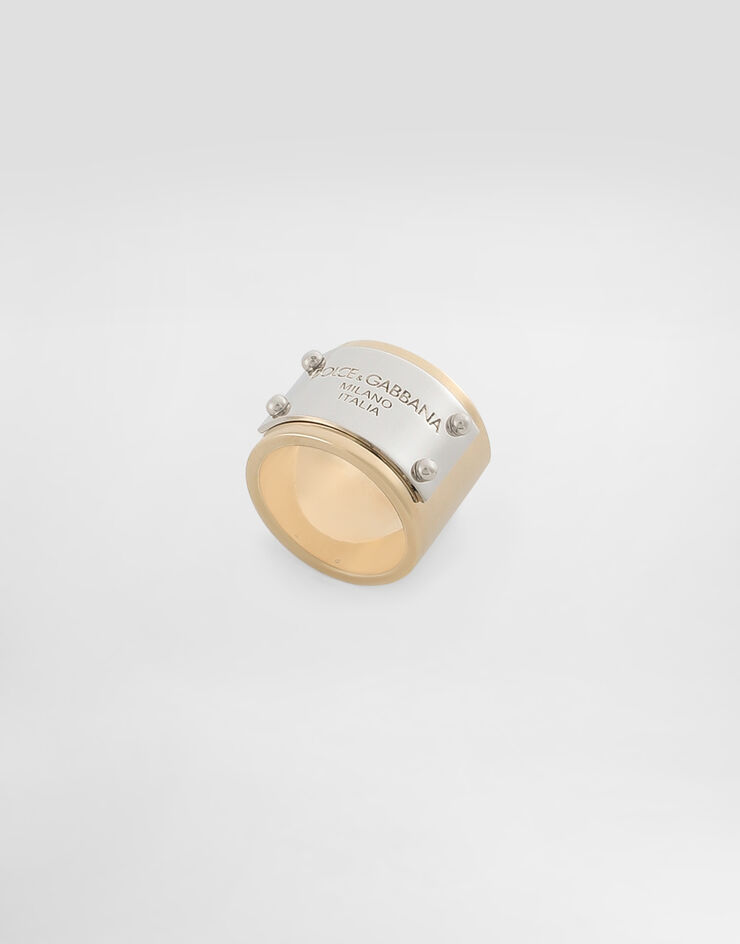 Dolce&Gabbana Anillo con placa con logotipo Multicolore WRP6T3W1111