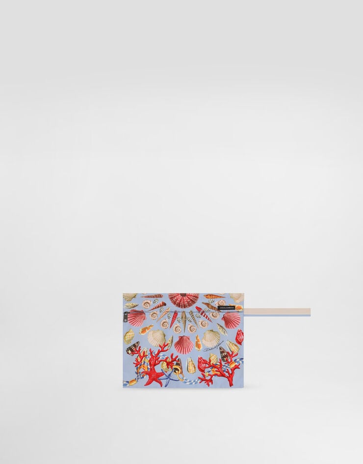 Dolce & Gabbana Boxer da mare corto stampa conchiglie Multicolore M4F34TFIM60