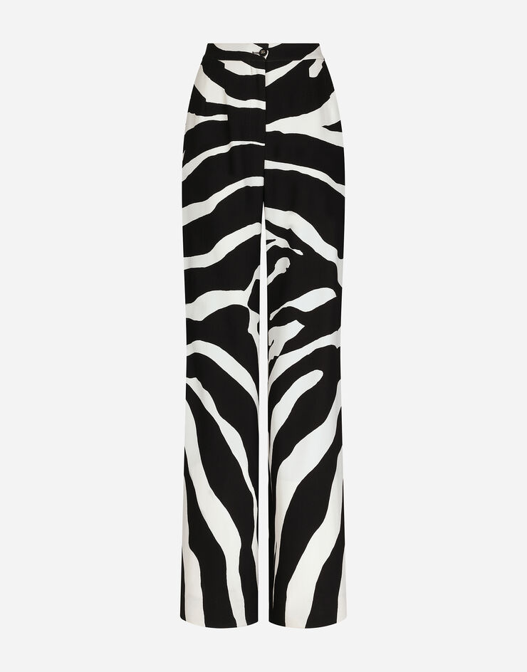 Dolce & Gabbana Flared zebra-print cady pants Multicolor FTCJATFSROJ