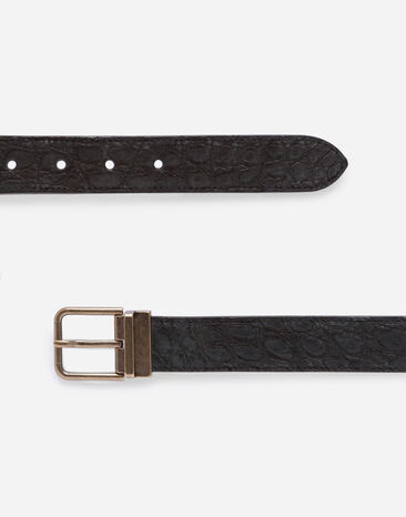 Dolce & Gabbana Crocodile skin belt Black BC3615A2004