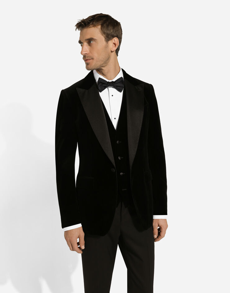 Dolce & Gabbana Velvet tuxedo jacket Black G2TV9TFUVG7
