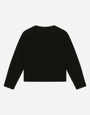 Dolce & Gabbana Cárdigan de cachemira con logotipo DG de metal Negro L5KWJ1JAWU8