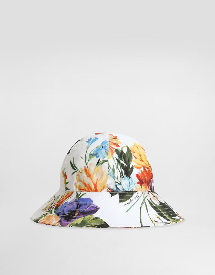 Dolce & Gabbana Flower-print poplin hat Print LB4H48HS5TV