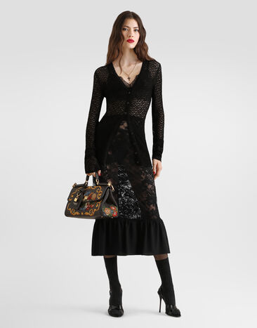 Dolce & Gabbana Lace skirt Black F4DLSTGDEAJ