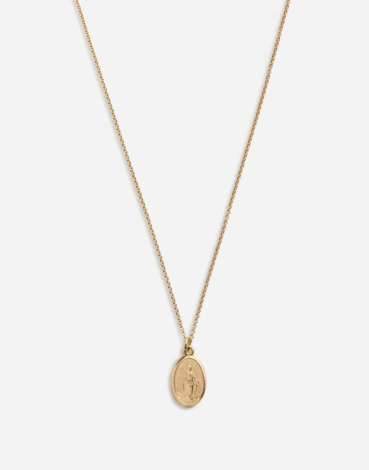 Dolce & Gabbana Ожерелье с медальоном с мадонной ЗОЛОТО WAEJ2GW0001