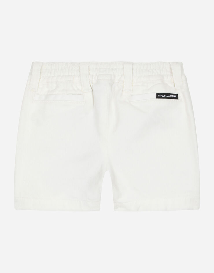 Dolce & Gabbana Garment-dyed gabardine shorts White L13Q06LY067