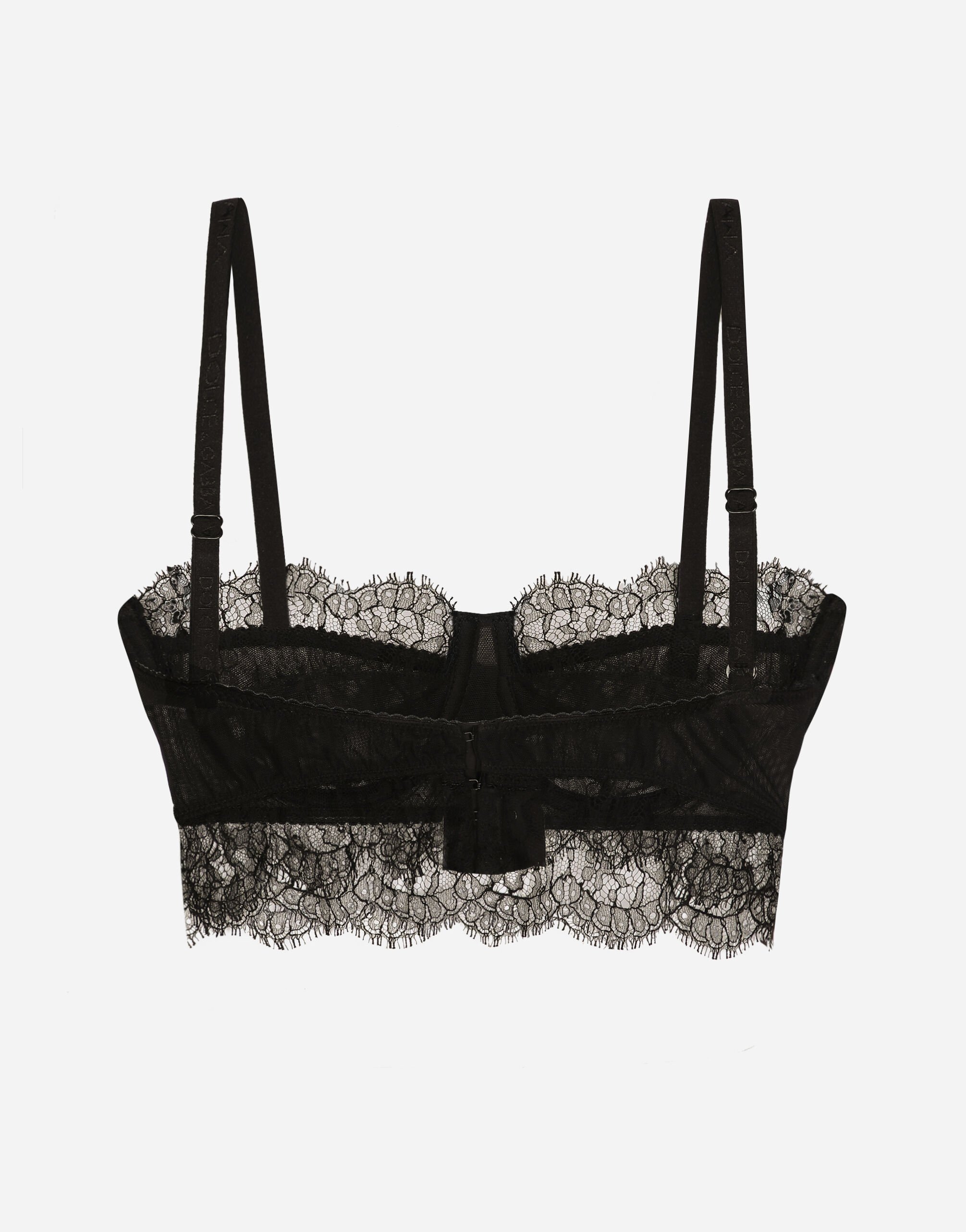 Lace balconette bralette in Black for Women Dolce Gabbana US