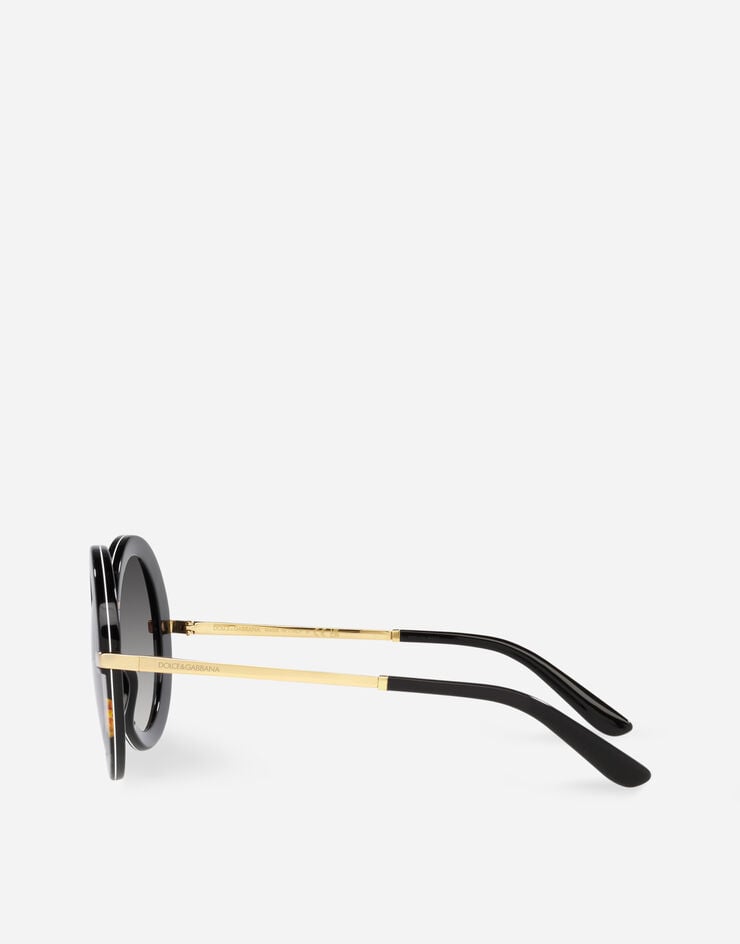 Dolce & Gabbana Солнцезащитные очки Half Print цветочным принтом VG4393VP08G