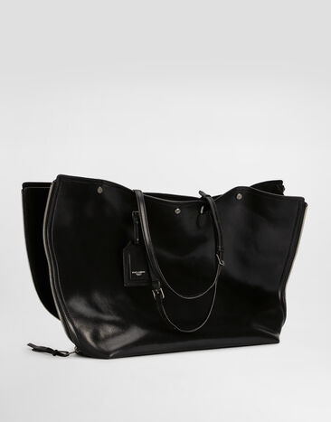 Dolce & Gabbana Atene calfskin shopping bag Black BM2536AH850