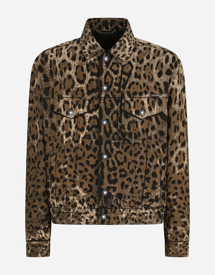 Dolce & Gabbana JEANSJACKE LEOPRINT Jeansjacke Leoprint MEHRFARBIG G9UW6DG8EI1