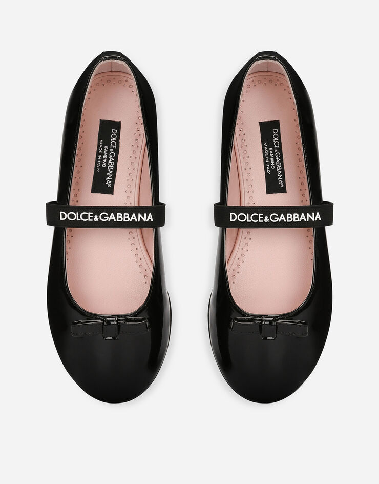 Dolce & Gabbana Балетки из лакированной кожи с бантиком черный D11294A4831