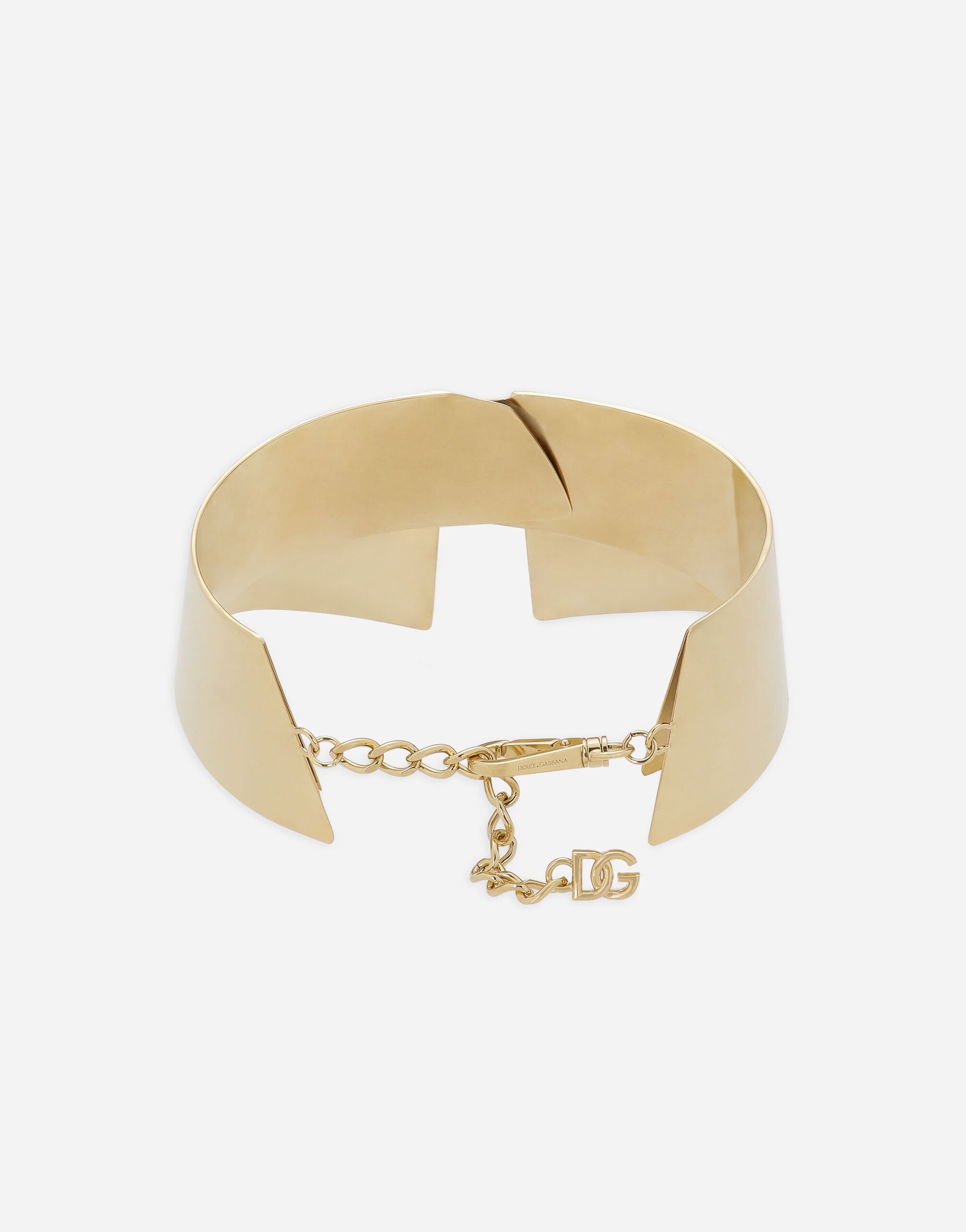 Rigid metal shirt collar necklace in Gold for Dolce Gabbana US