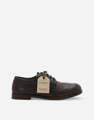 Dolce & Gabbana Leather Derby Shoes Black A10782AB640