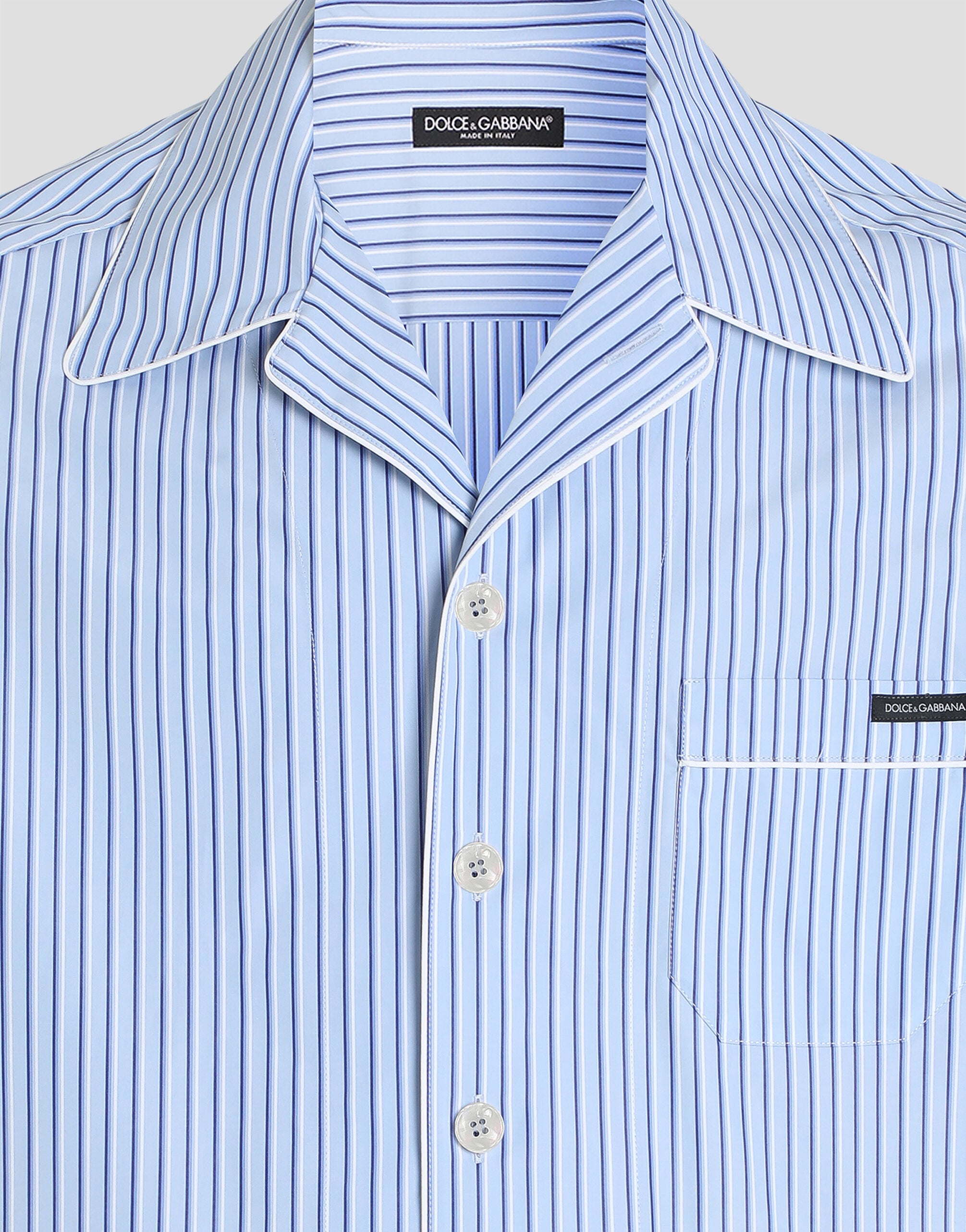 DOLCE&GABBANA ストライプブラウス Hawaii striped poplin shirt in Multicolor for Men | Dolce&Gabbana®