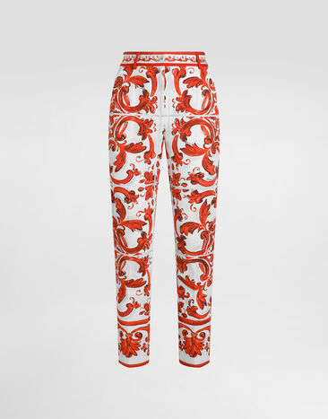 Dolce & Gabbana Majolica-print brocade trousers Multicolor FTDBSTGDDRF