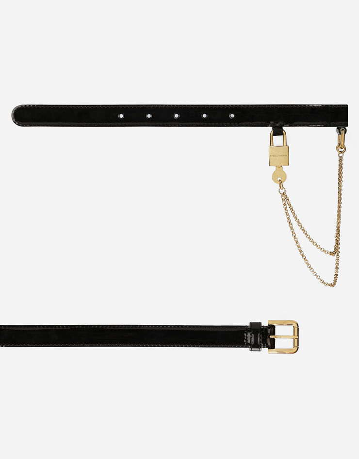 Dolce&Gabbana Cinturón con cadena Noir BE1634A1471