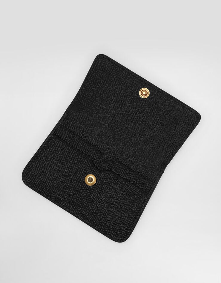 Dolce & Gabbana Dauphine print calfskin card holder Black BI3401A5070