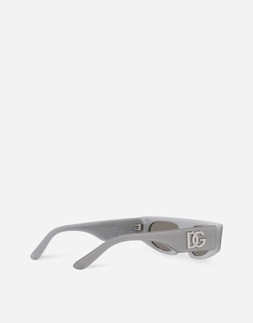 Dolce & Gabbana Sonnenbrille DG Crossed Metallgrau VG400BVP36G