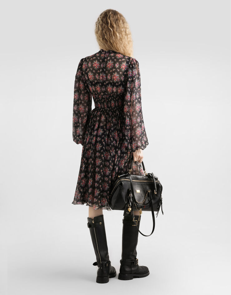 Dolce & Gabbana Small flower bouquets-print chiffon dress Multicolor F60GMTIS10F