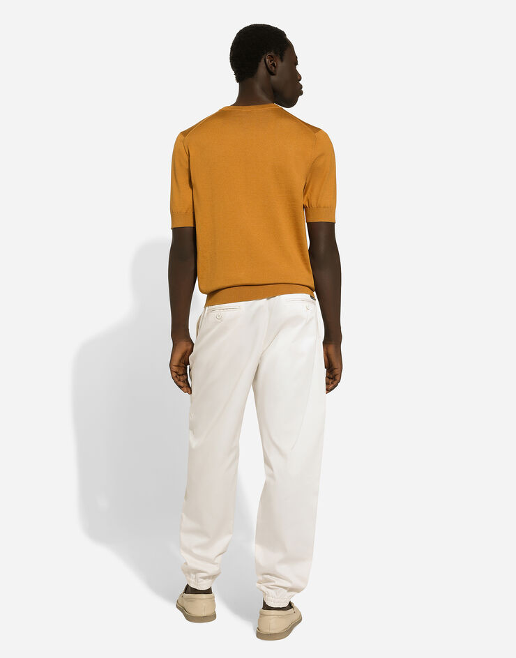 Dolce & Gabbana Stretch cotton jogging pants Beige GV6AHTFUFJR