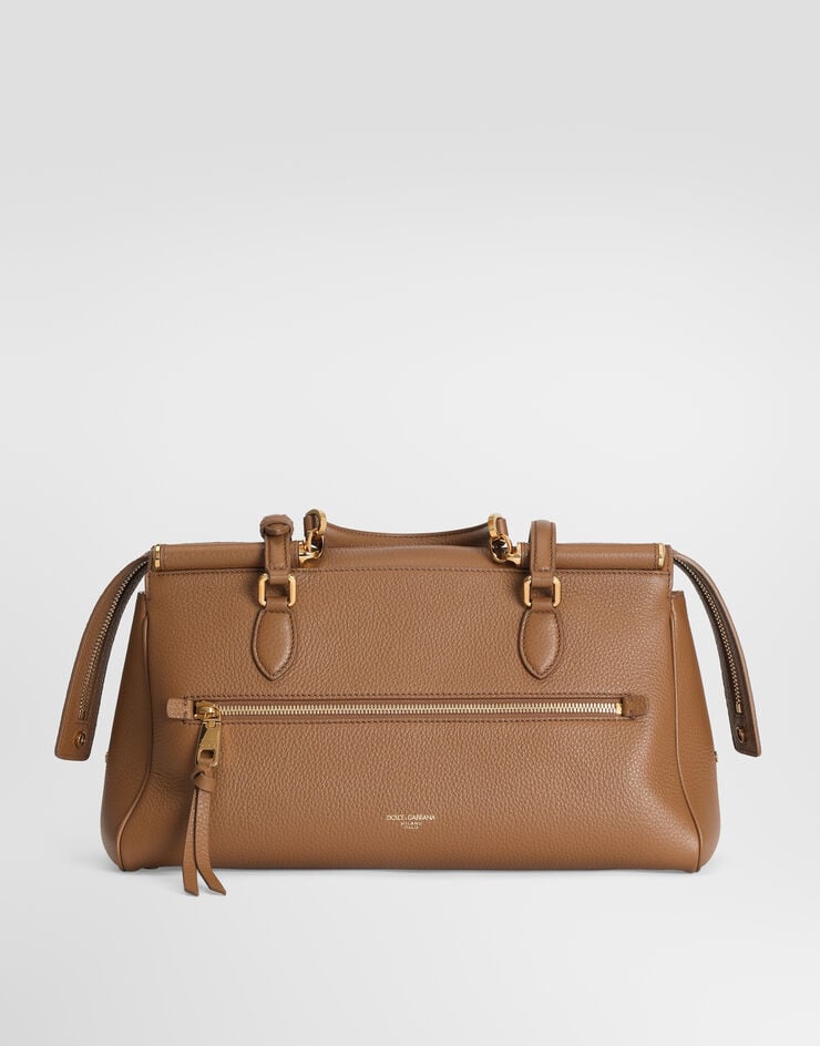 Dolce & Gabbana Borsa a mano Vittoria media in pelle di vitello Dolce & Gabbana Borsa a mano Vittoria media in pelle di vitello Marrone BB7844A0841