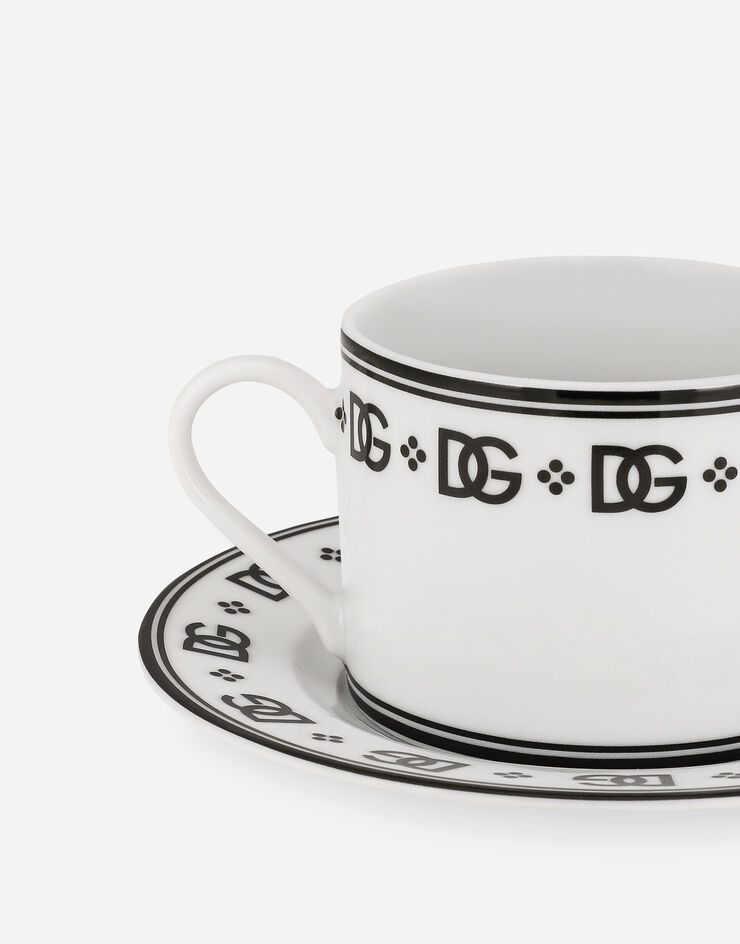 Dolce & Gabbana طقم من 2 فنجان شاي وصحنه متعدد الألوان TC0S11TCALH