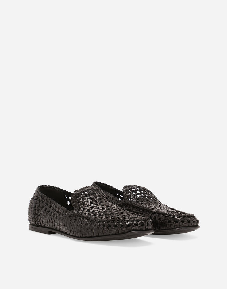 Dolce & Gabbana Slipper aus Ziegenleder Schwarz A50634AZ870