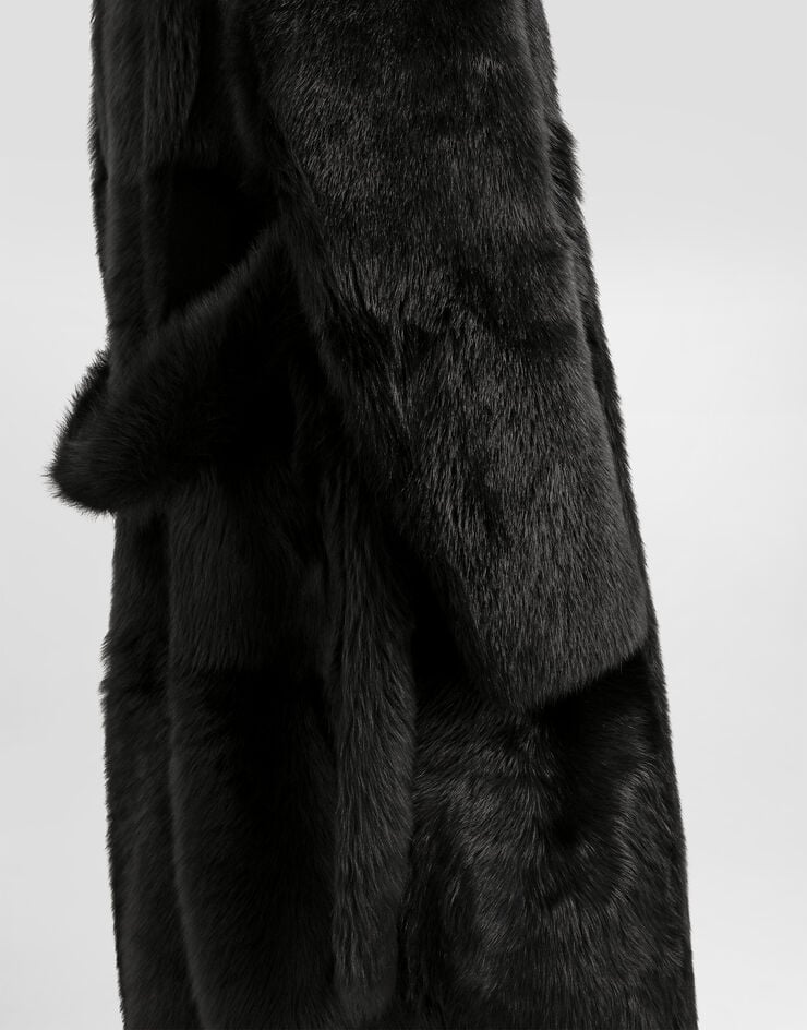 Dolce & Gabbana Long-haired shearling coat Dolce & Gabbana Long-haired shearling coat Black G048DLFUP89