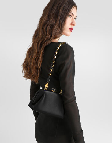 Dolce & Gabbana Grandma 미니 핸드백 플롱제 나파 가죽 소재 블랙 BB7993BF984
