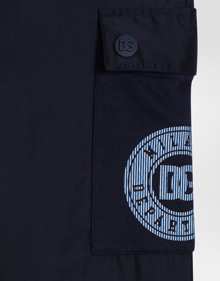 Dolce & Gabbana fleece trousers with Dolce&Gabbana print Blue L44P94G7PDI