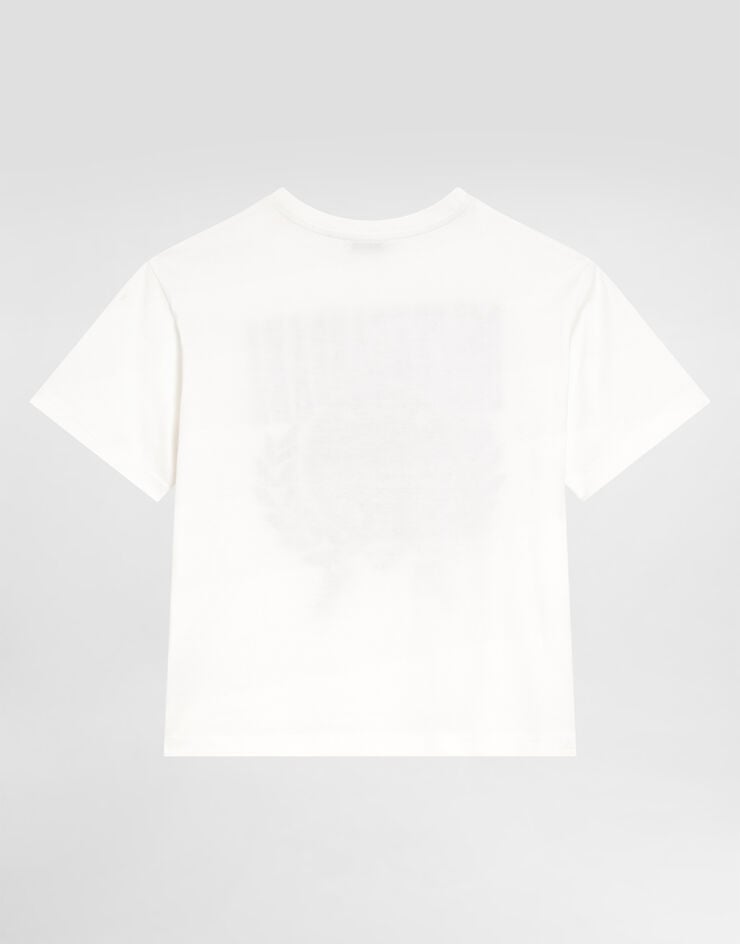 Dolce & Gabbana T-shirt with Dolce&Gabbana print White L4JTHVG7PDM