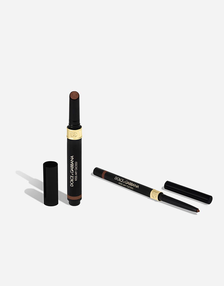 Dolce & Gabbana Kiss My Gloss! 03 Chat - Neutral brown liner and chocolate pink duo chrome gloss MKUPLIP0016