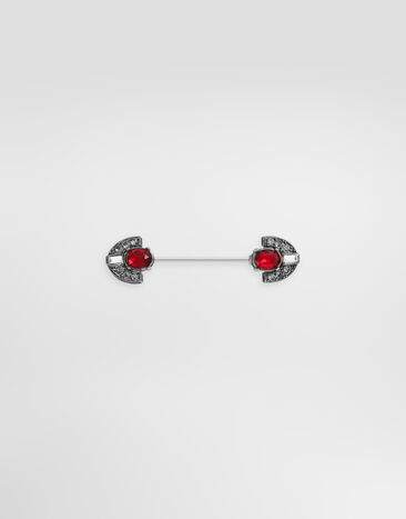 Dolce & Gabbana Spilla con strass Argento WPS7B7W1111
