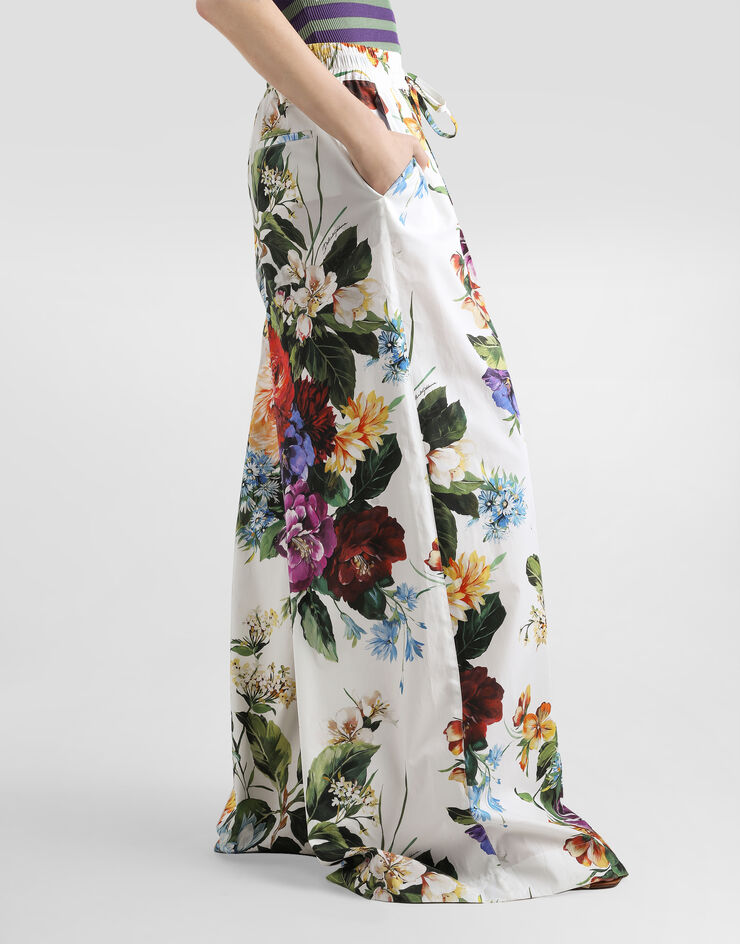 Dolce & Gabbana Flower bouquet-print poplin trousers Print FTDCOTHS5TR