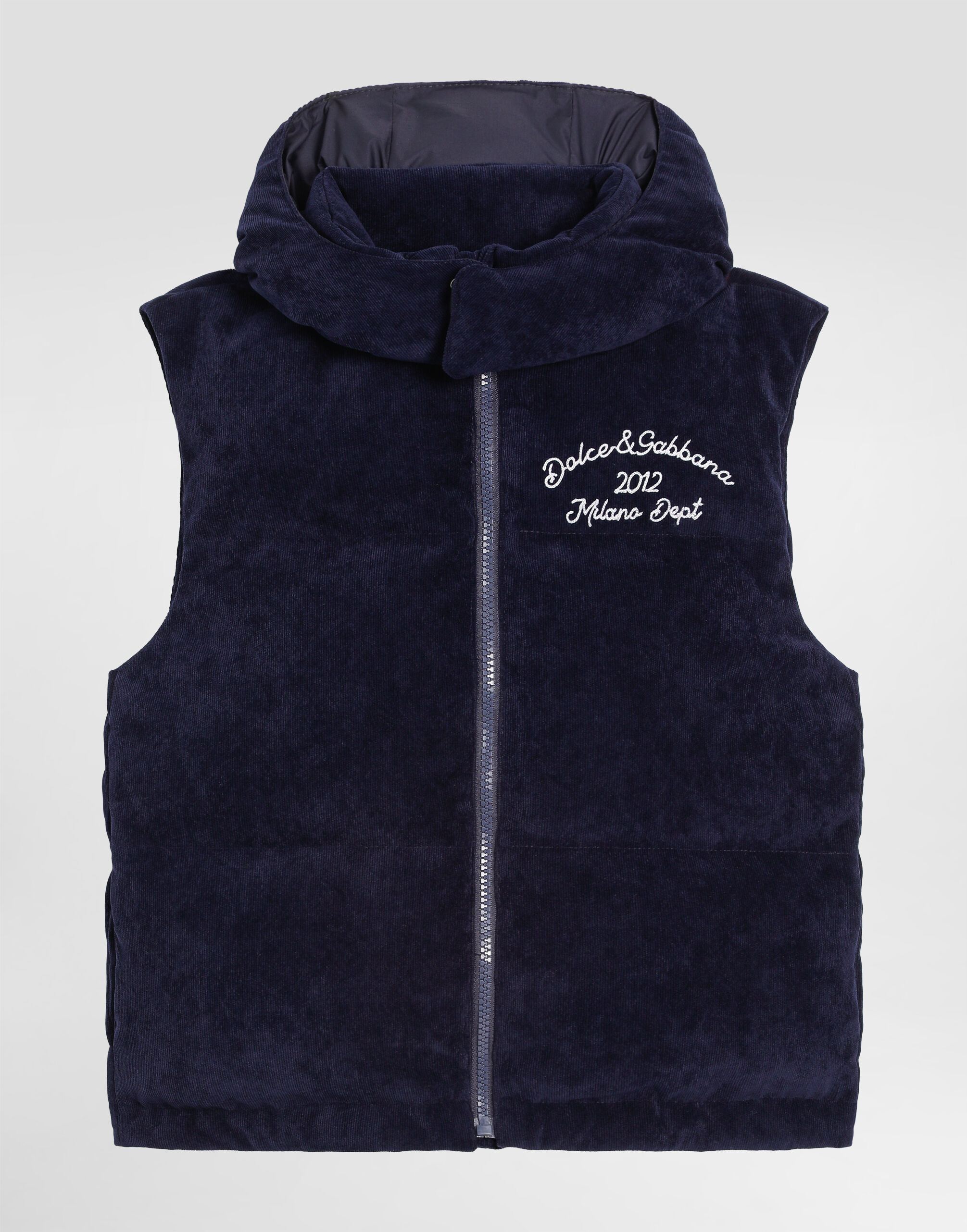DOLCE & GABBANA キッズ　ダウンジャケット DOLCE & GABBANA Boys Blue Back To School Down Jacket