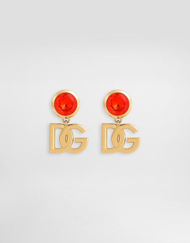 Dolce & Gabbana Clip-Ohrringe mit Logo Orange WER6M2W1111