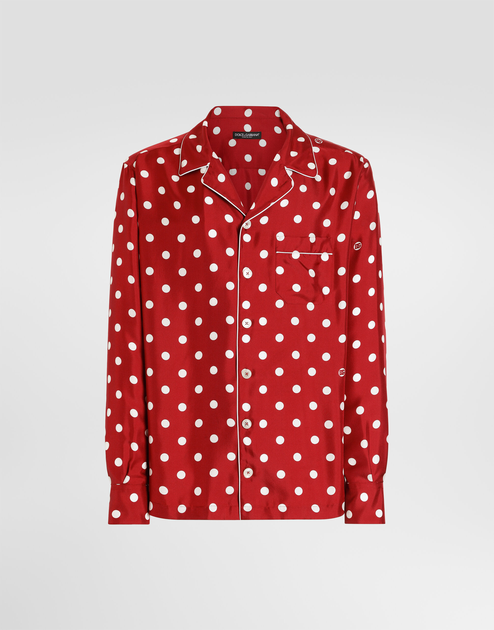Polka dot-print silk twill Vanity shirt