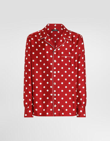 Dolce & Gabbana Polka dot-print silk twill Vanity shirt Multicolor G5IF1TIS13M