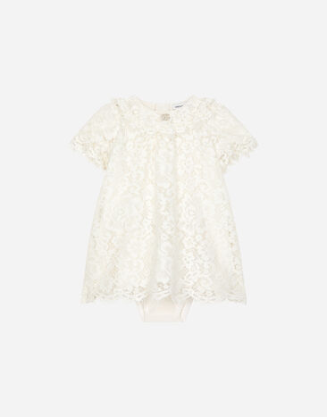 Dolce & Gabbana Lace dress with DG logo Print L23DW2FI5KS