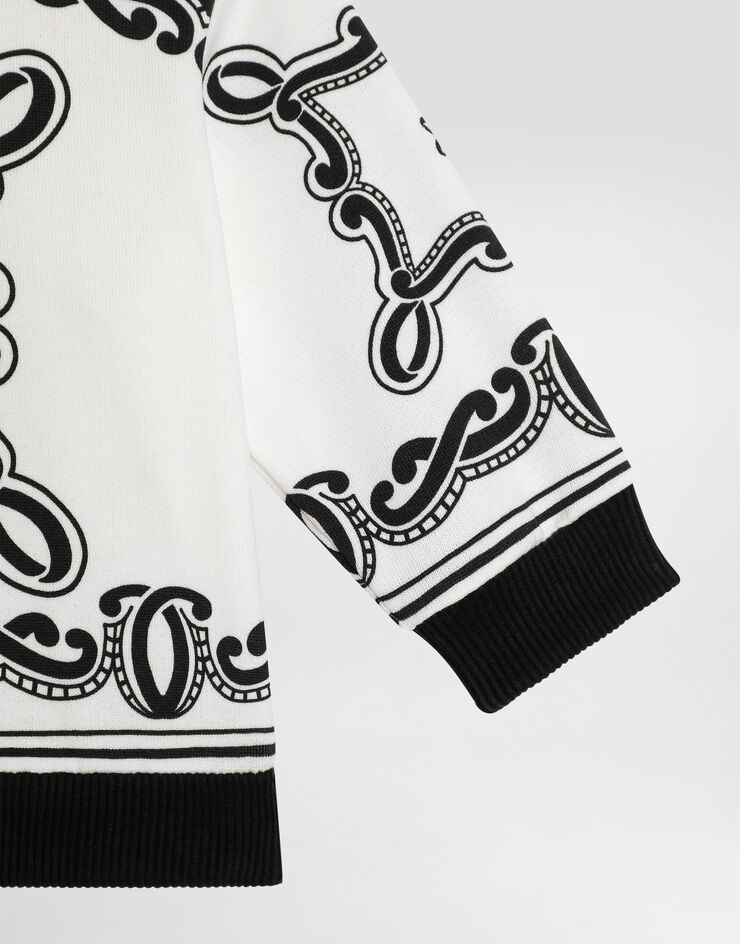 Dolce & Gabbana سويت شيرت بياقة دائرية وطبعة ربطة رأس مطبعة L1JWDOII7FQ