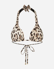Dolce & Gabbana Leopard-print padded triangle bikini top Print O8C09JFSG8G