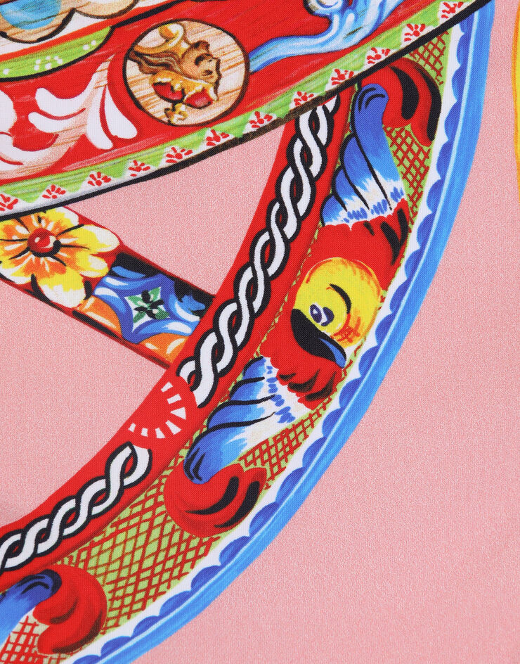 Dolce & Gabbana Carretto-print triangle bikini Multicolor L5J884ON0IB