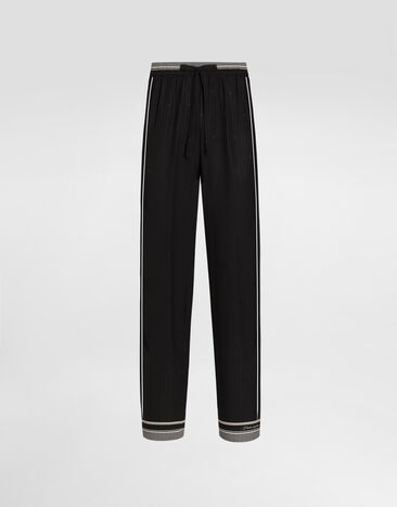 Dolce & Gabbana Logo and stripe-print striped jacquard trousers Multicolor GP1Q4THI11T