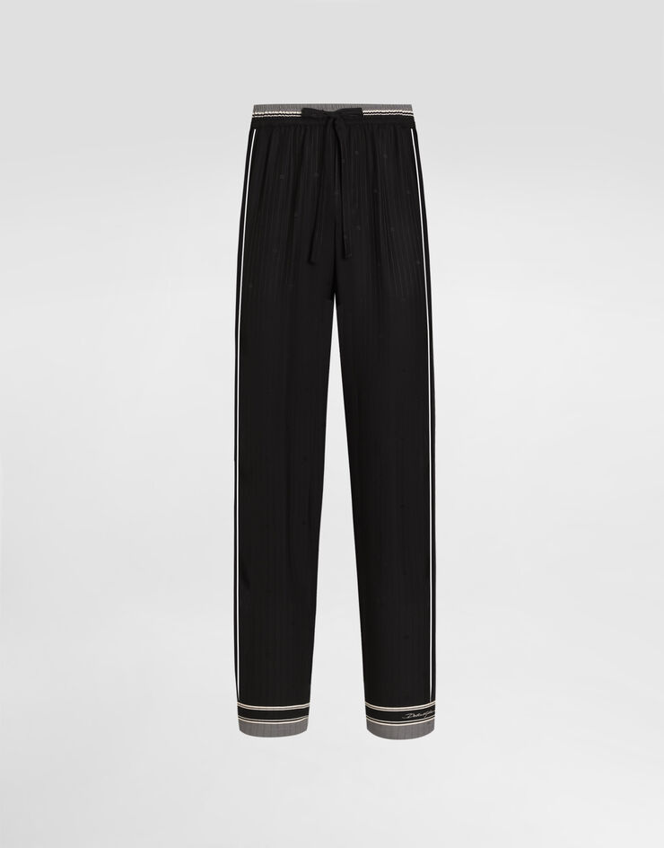 Dolce & Gabbana Logo and stripe-print striped jacquard trousers Dolce & Gabbana Logo and stripe-print striped jacquard trousers Multicolor GP1Q4THI11T