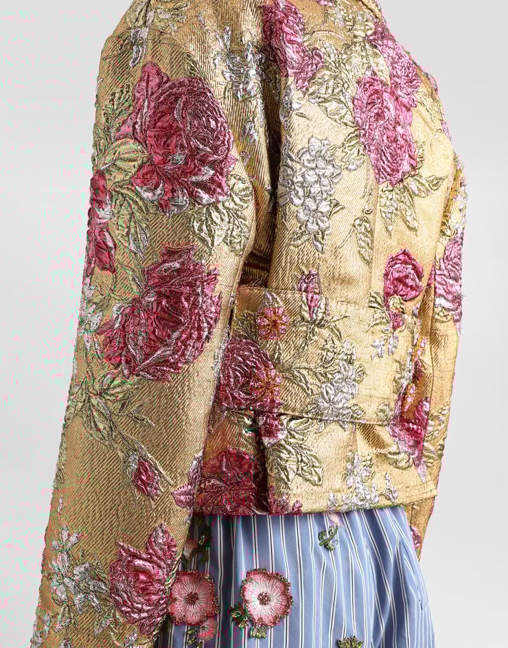 Dolce & Gabbana Giacca doppiopetto in jacquard floreale Dolce & Gabbana Giacca doppiopetto in jacquard floreale Multicolore F27JHZHJMRJ