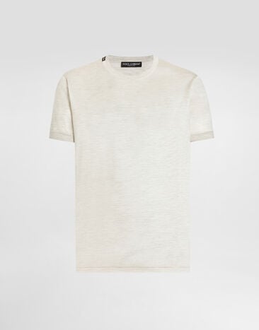 Dolce & Gabbana T-shirt en soie Dolce & Gabbana T-shirt en soie Multicolor G8ST1TG7P0F