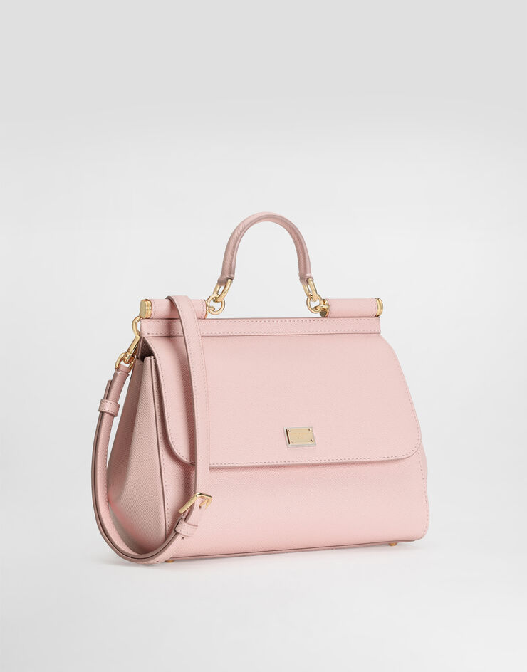 Dolce & Gabbana Grand sac Sicily en veau Dauphine Pink BB6002B1001
