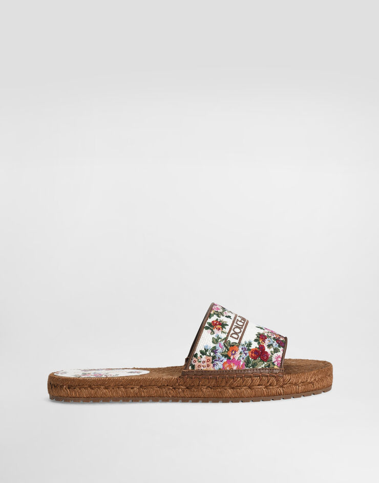 Dolce & Gabbana Espadrillas en piel nappa con bordado Dolce & Gabbana Espadrillas en piel nappa con bordado Blanco CE0148A6483